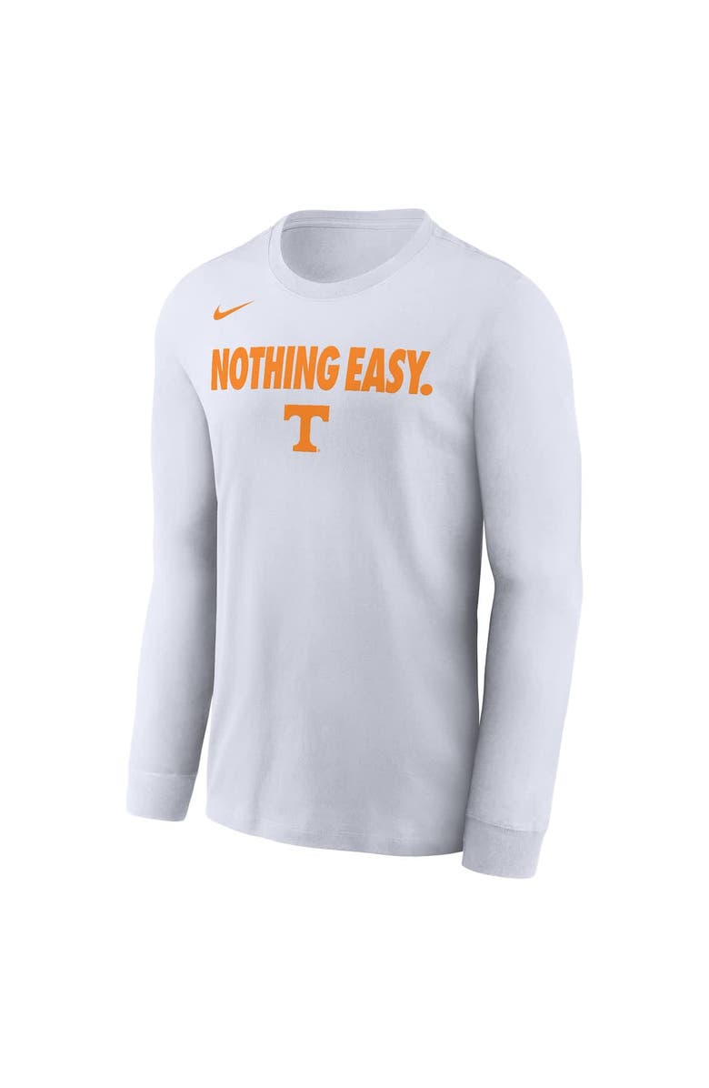 Nike Men's Nike White Tennessee Volunteers 2025 On-Court Bench Long Sleeve T-Shirt, Alternate, color,