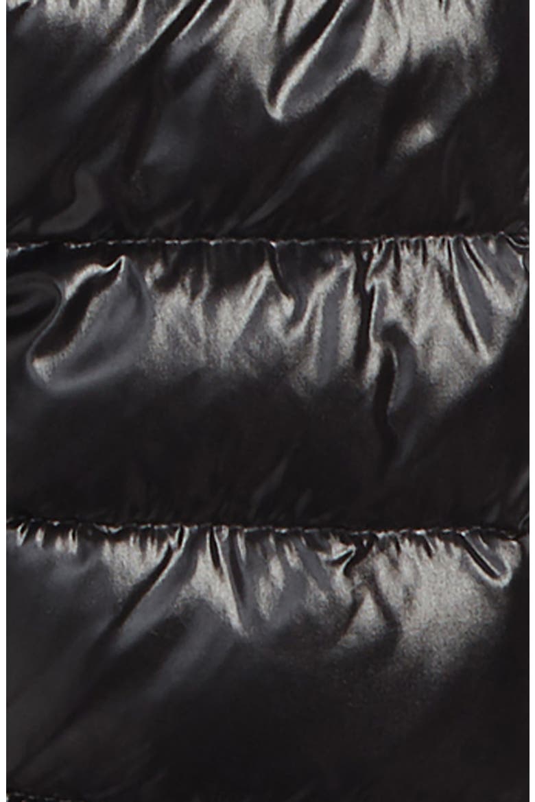 Armoise Hooded Down Jacket with Genuine Fox Fur Trim, Alternate, color, BLACK