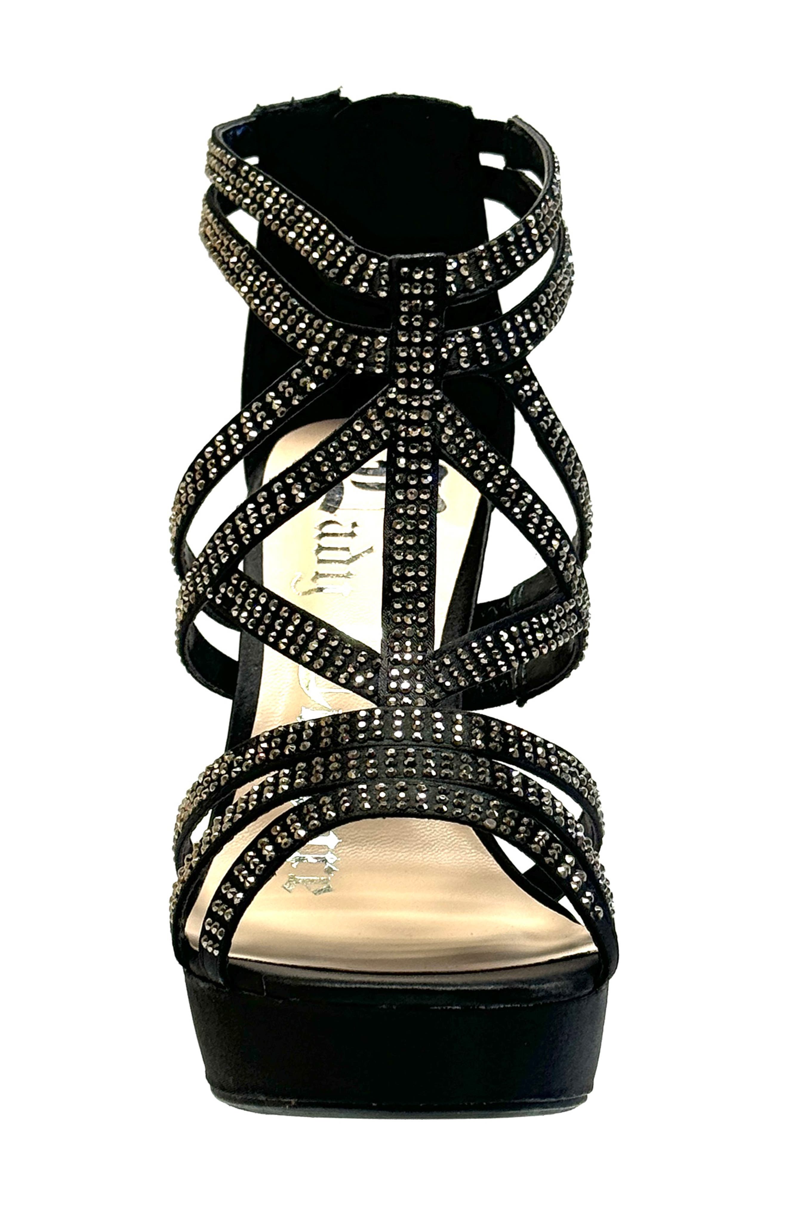 LADY COUTURE Strappy Rhinestone Sandal, Alternate, color, 