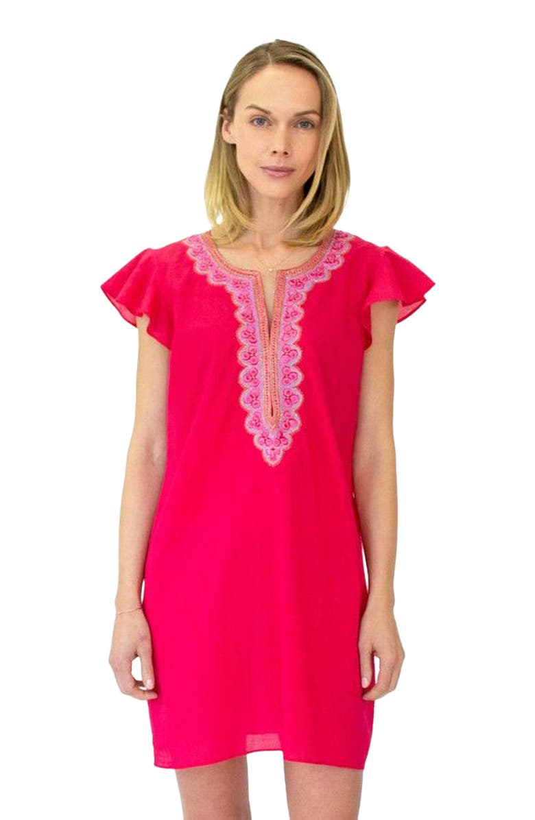 Calypso St. Barth Roella Tunic, Main, color, Red