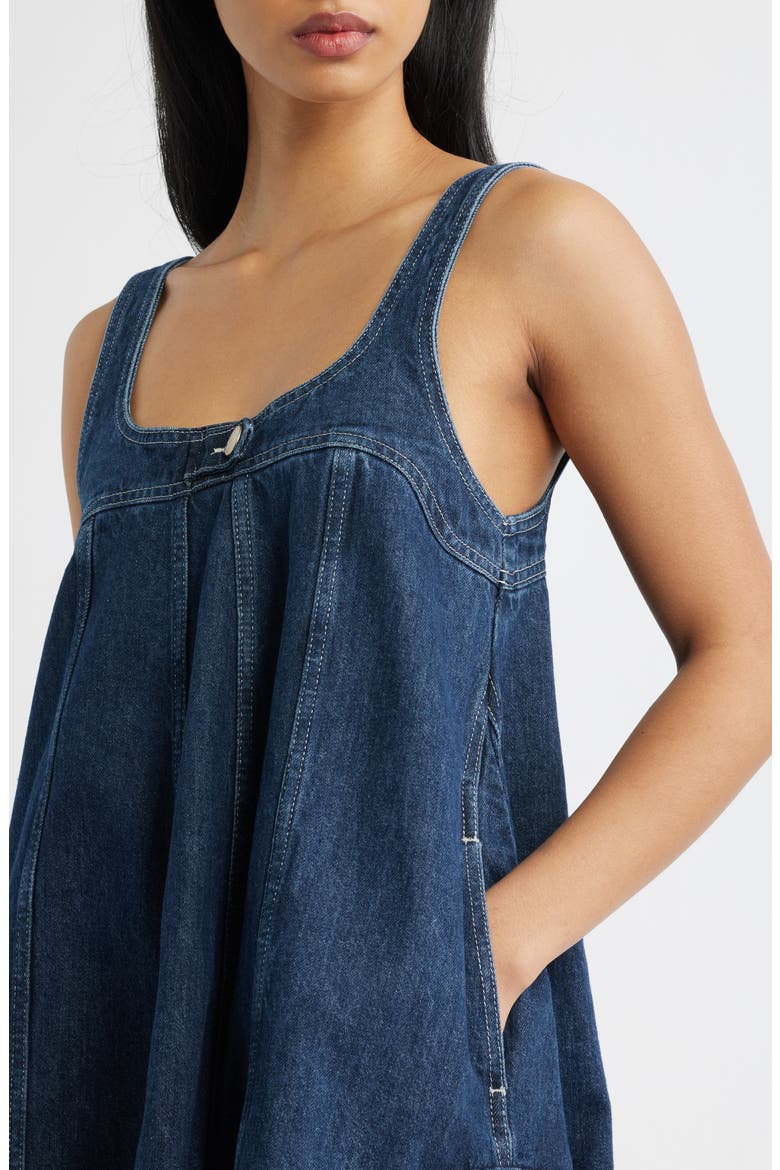 Immy Denim Minidress, Alternate, color, BLUE