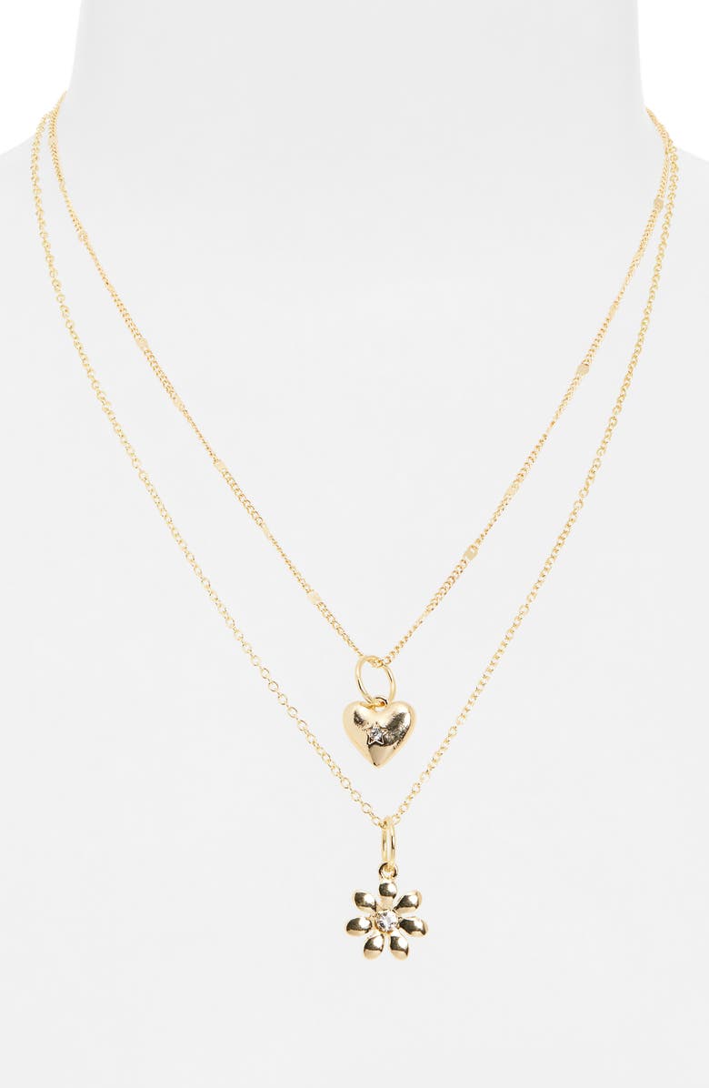 BP. Sweet Motif Assorted Necklace & Charm Set, Alternate, color, Gold