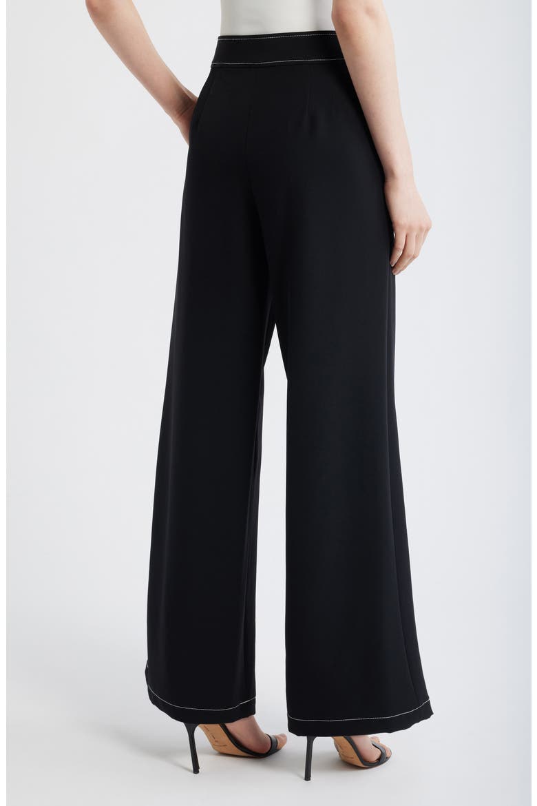 Wide Leg Pants, Alternate, color, BLACK WHITE
