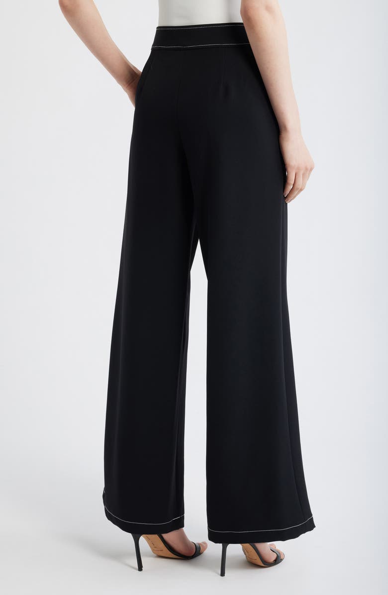 Tahari ASL Wide Leg Pants, Alternate, color, Black White