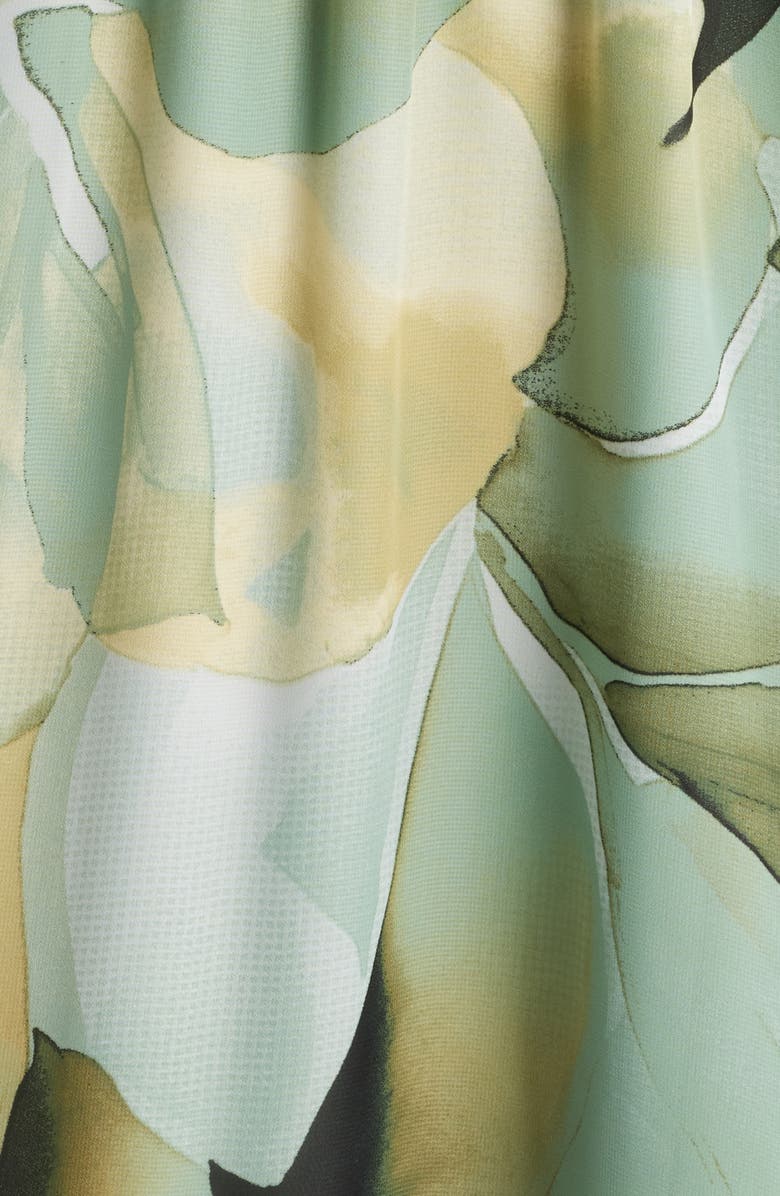 Anne Klein Abstract Print Handkerchief Hem Chiffon Dress, Alternate, color, 