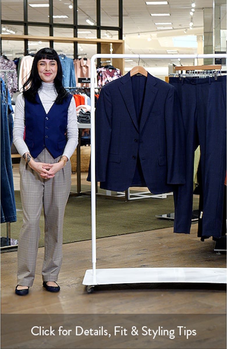 Essentials Blue Mélange Wool Suit, sales video thumbnail