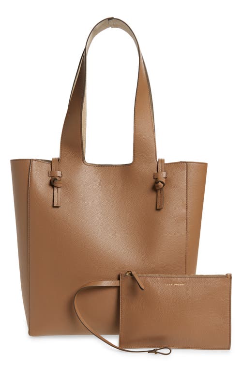 Strathberry Melody Fine Grain Leather Tote In Brown