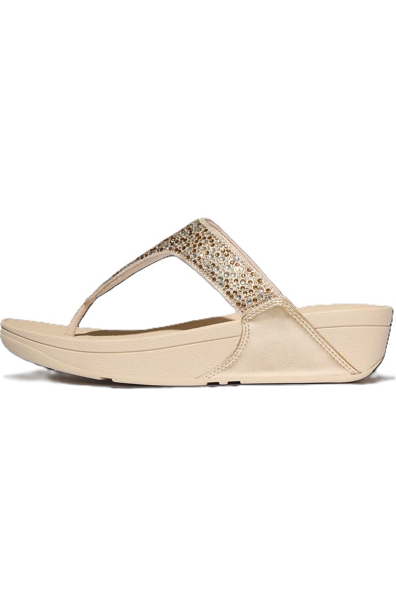 FitFlop Lulu Crystal Mix Metallic Sandals, Alternate, color, Platino