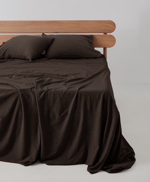 Pact Organic Favorite Tee Jersey Sheet Set In Brown