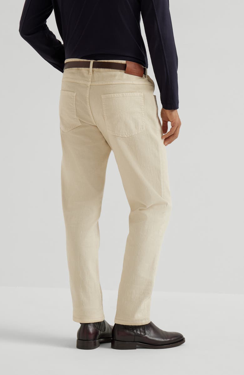 Brunello Cucinelli Garment-dyed trousers, Alternate, color, Buff