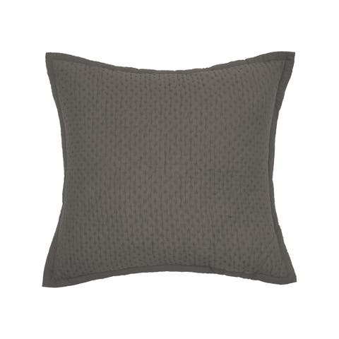 Mila Shale Cotton Euro Sham 26" x 26"