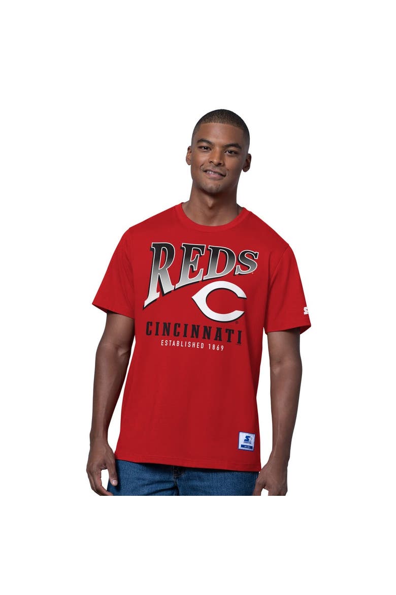 Men's Starter  Red/Heather Gray Cincinnati Reds Two-Pack T-Shirt Set, Alternate, color, Red