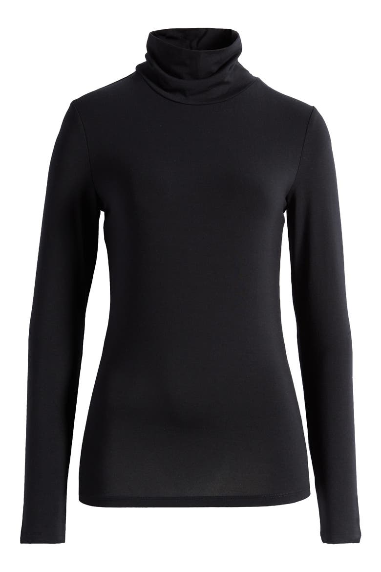 Modal Knit Turtleneck, Alternate, color, BLACK