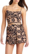 Sanctuary Crinkle Cotton Cover-Up Faux Wrap Skort