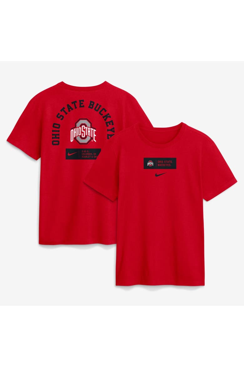 Men's Nike Scarlet Ohio State Buckeyes Primetime Crew T-Shirt, Main, color, Scarlet