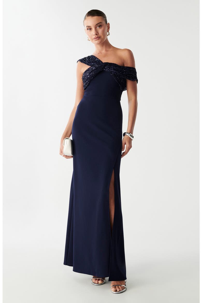 Trisha Maxi Dress, Alternate, color, Navy Blue
