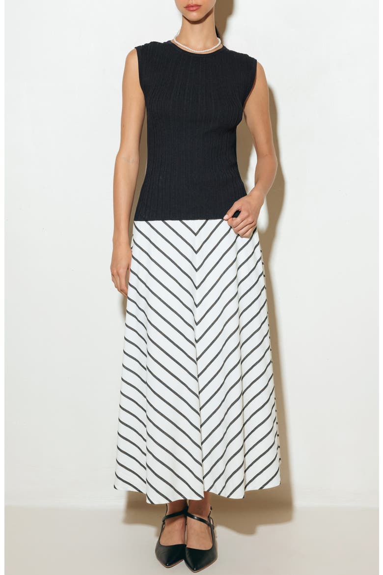 Ribbed Sleeveless Knit Top, Alternate, color, BLACK