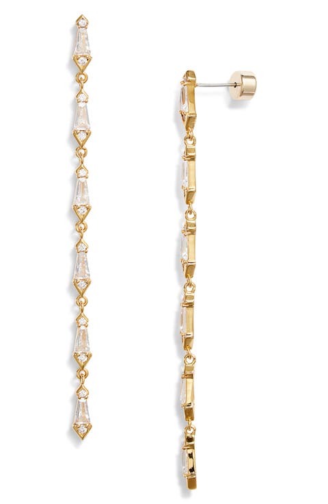 Kite Cubic Zirconia Linear Drop Earrings