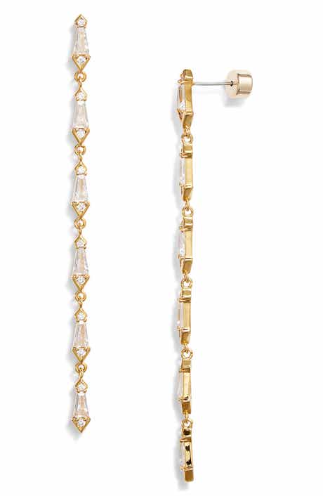 Nordstrom Kite Cubic Zirconia Linear Drop Earrings