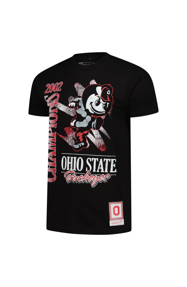 Mitchell & Ness Men's Mitchell & Ness Black Ohio State Buckeyes Retro Brush Mineral Wash T-Shirt, Alternate, color, Black