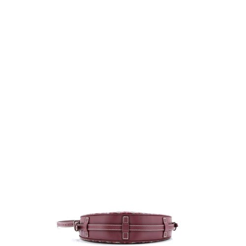 Pre-owned Goyard  Goyard Hirondelle Shoulder Bag Coated Canvas And Leather In Red