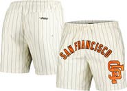 PRO STANDARD Men's Pro Standard Cream San Francisco Giants Pinstripe Retro Classic Woven Shorts