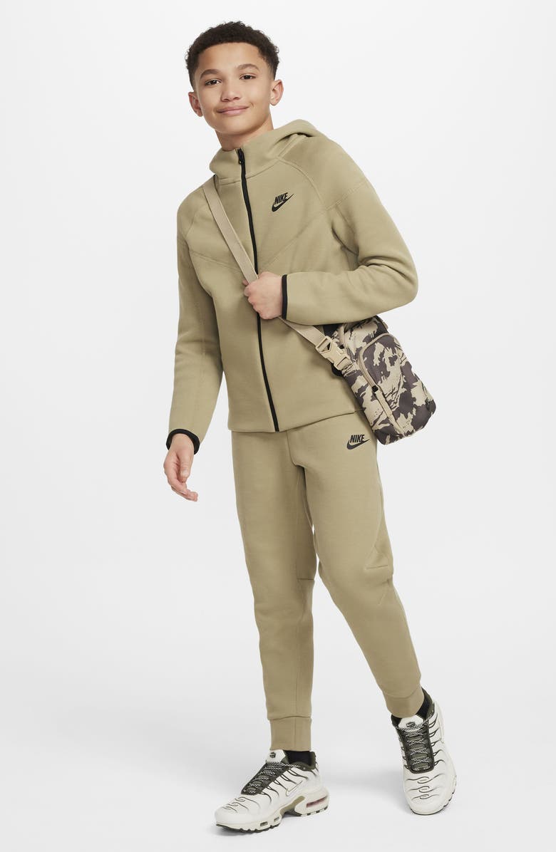 Nike Kids' Tech Fleece Full Zip Hoodie, Alternate, color, 276 Neutral Olive/Black