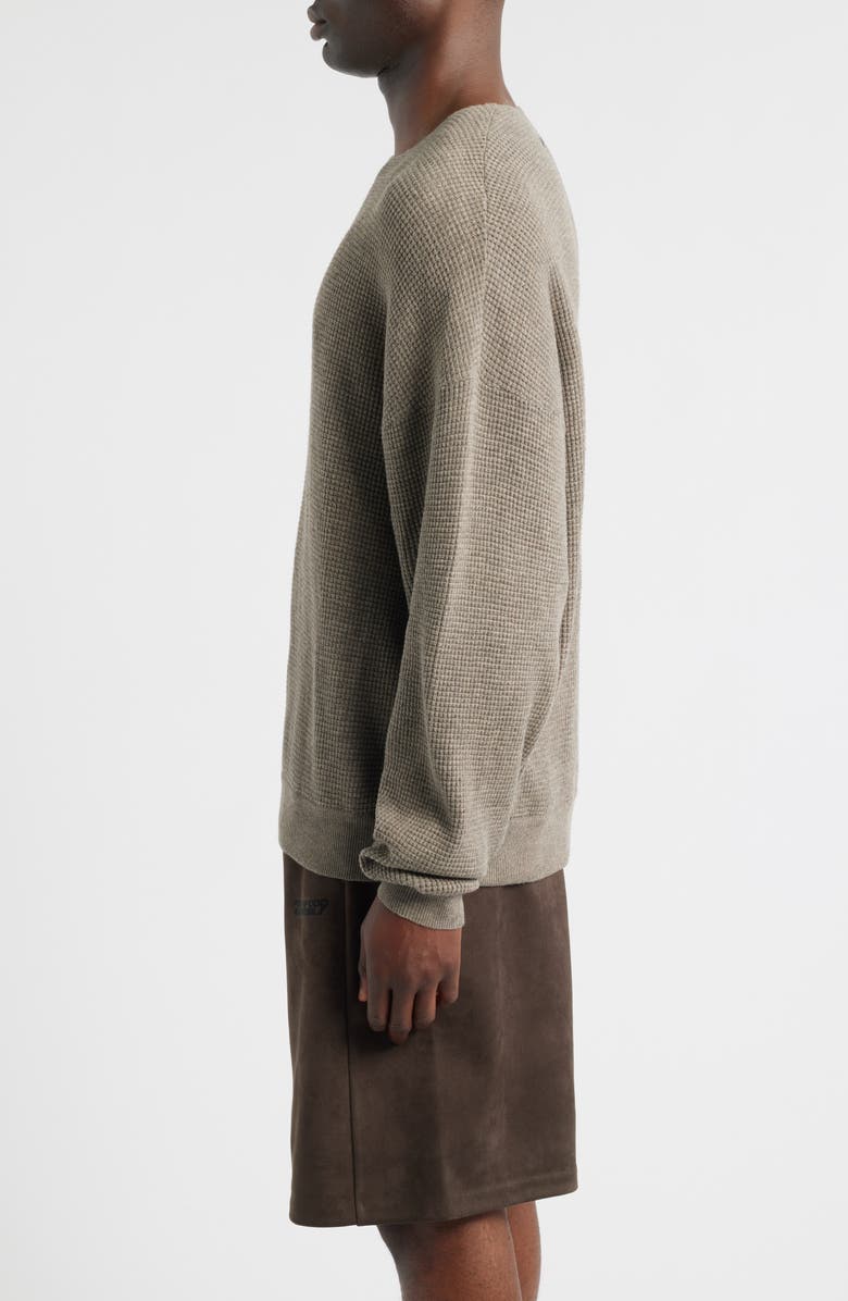 Fear of God Essentials Waffle Knit Sweater, Alternate, color, Homestead Heather