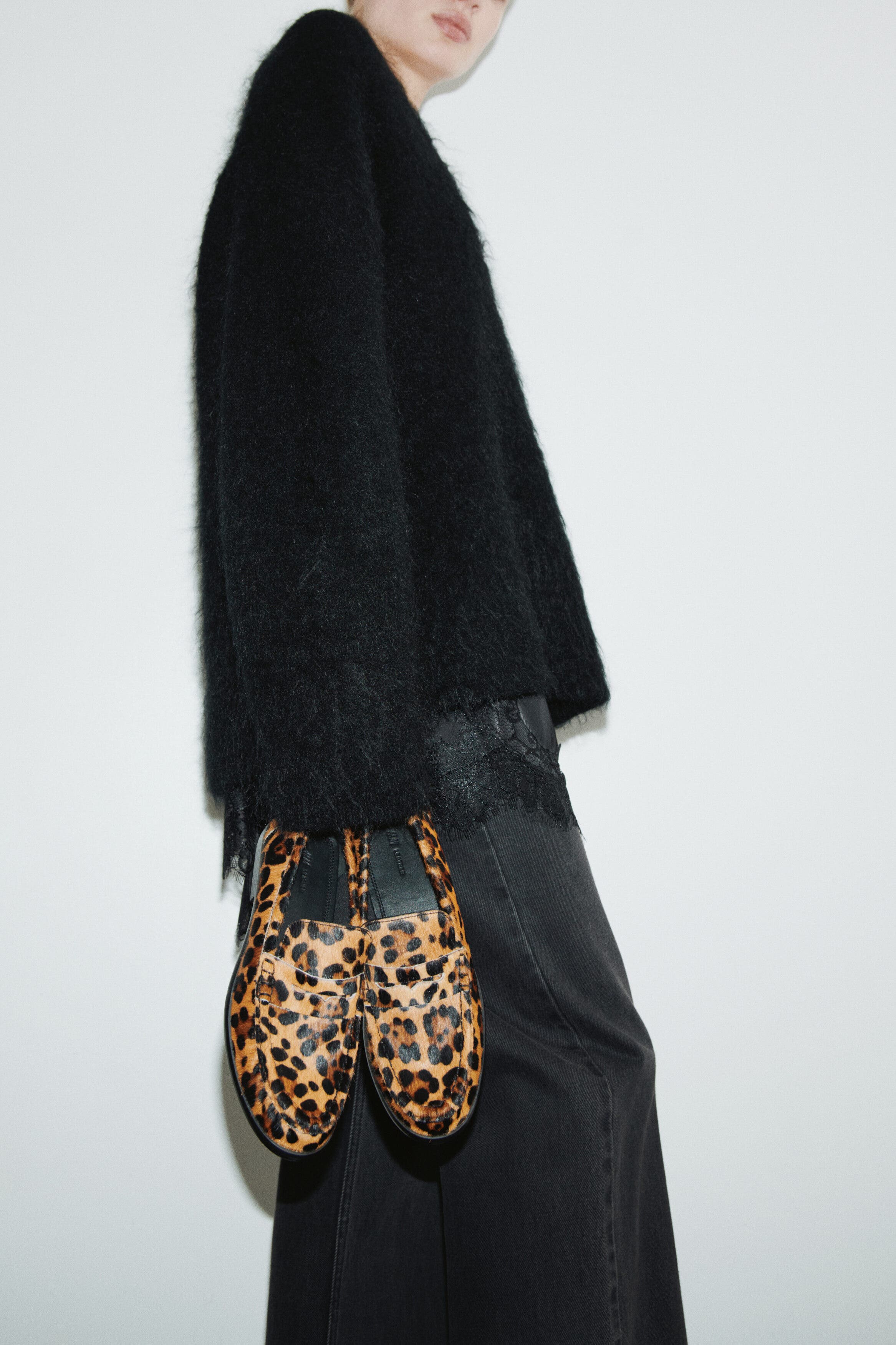 H&M Loafers, Alternate, color, Beige/Faux Leopard