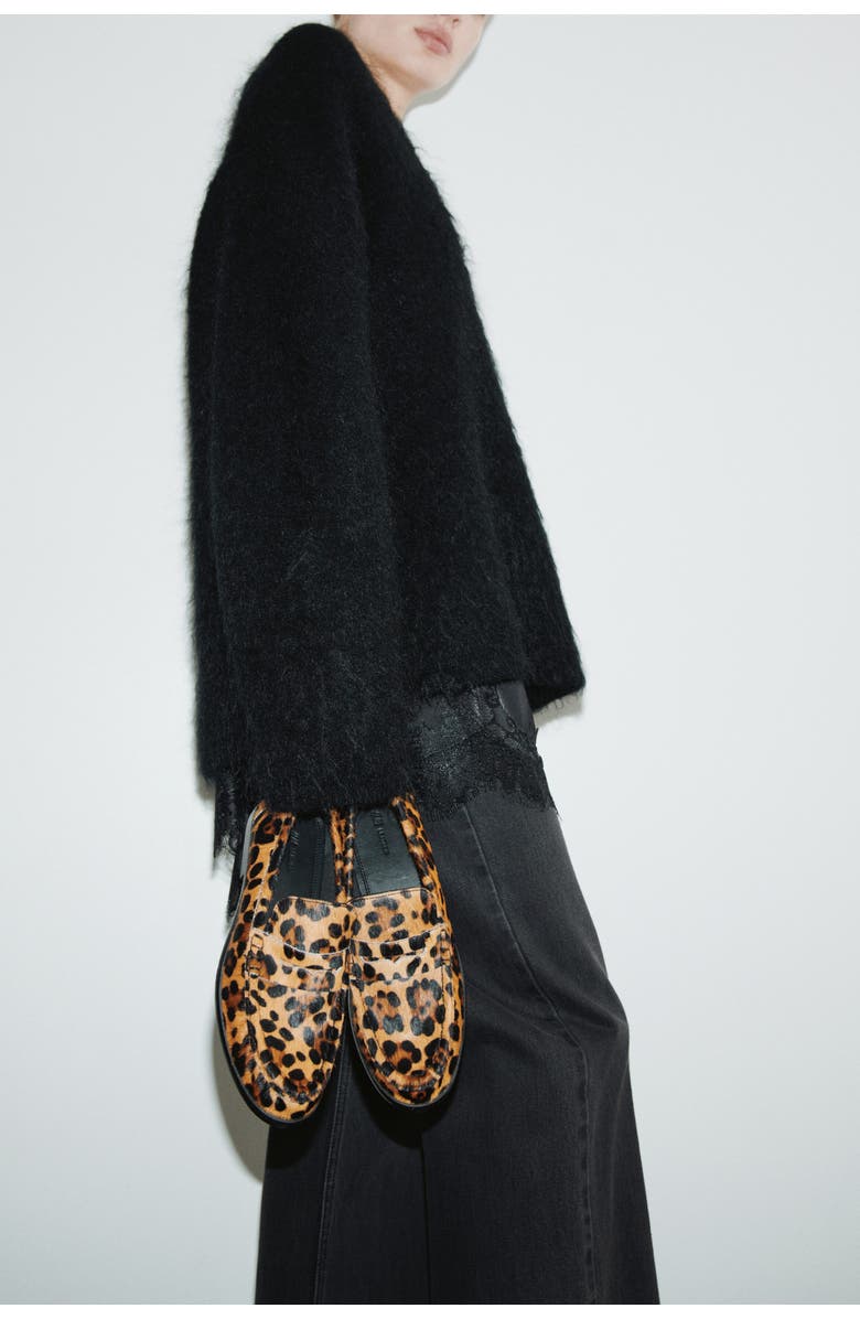 H&M Loafers, Alternate, color, Beige/Faux Leopard