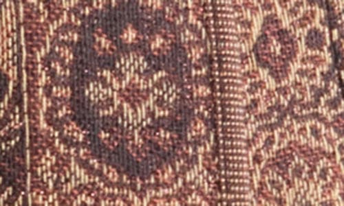 Vince Camuto Paisley Lurex Knit Scarf In Brown