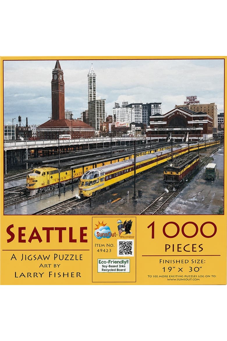 Seattle 1000 piece Jigsaw Puzzle for Adults, Alternate, color, Multicolor