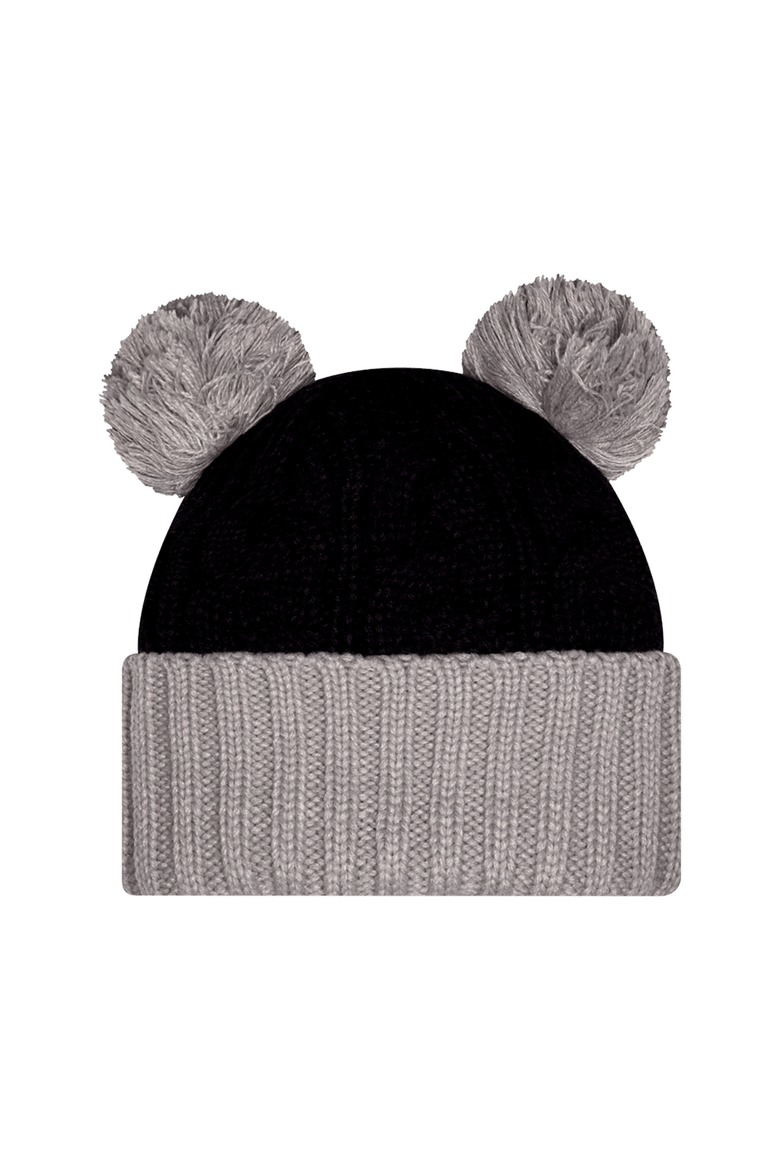 Women's New Era  Black Penn State Nittany Lions Tonal Cuffed Knit Hat with Double Poms, Alternate, color, Black