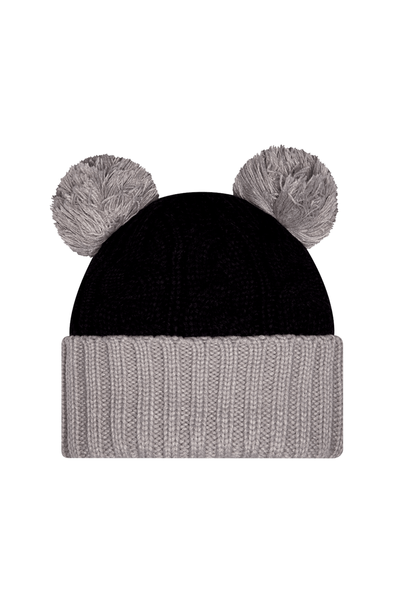 New Era Women's New Era  Black Penn State Nittany Lions Tonal Cuffed Knit Hat with Double Poms, Alternate, color, Black