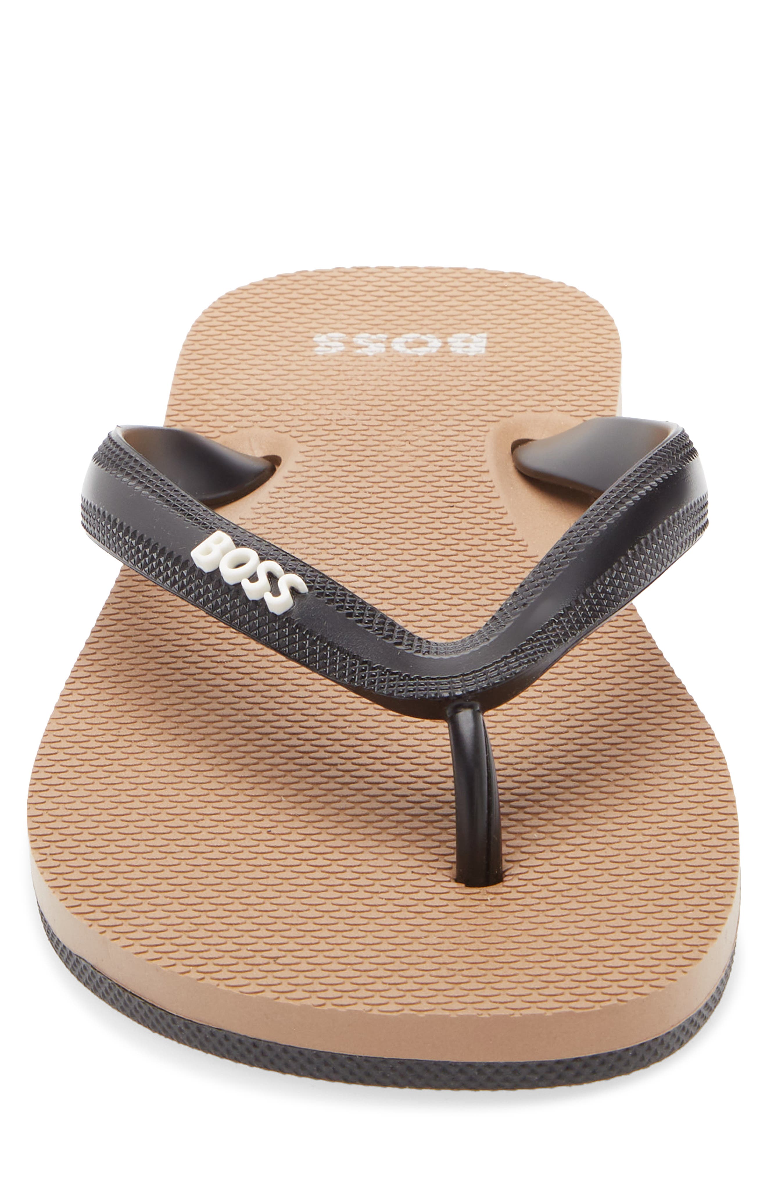 BOSS Tracy Thong Sandal, Alternate, color, Open Brown
