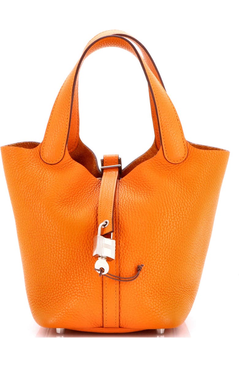 Pre-Owned Hermes Picotin Lock Bag Clemence PM, Main, color, Abricot
