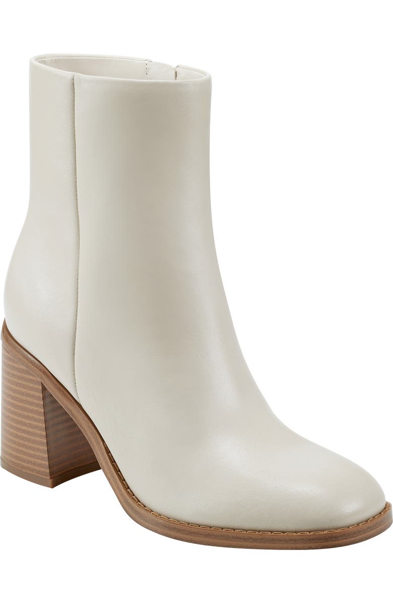 Marc Fisher Block Heel Bootie, Main, color, Cream
