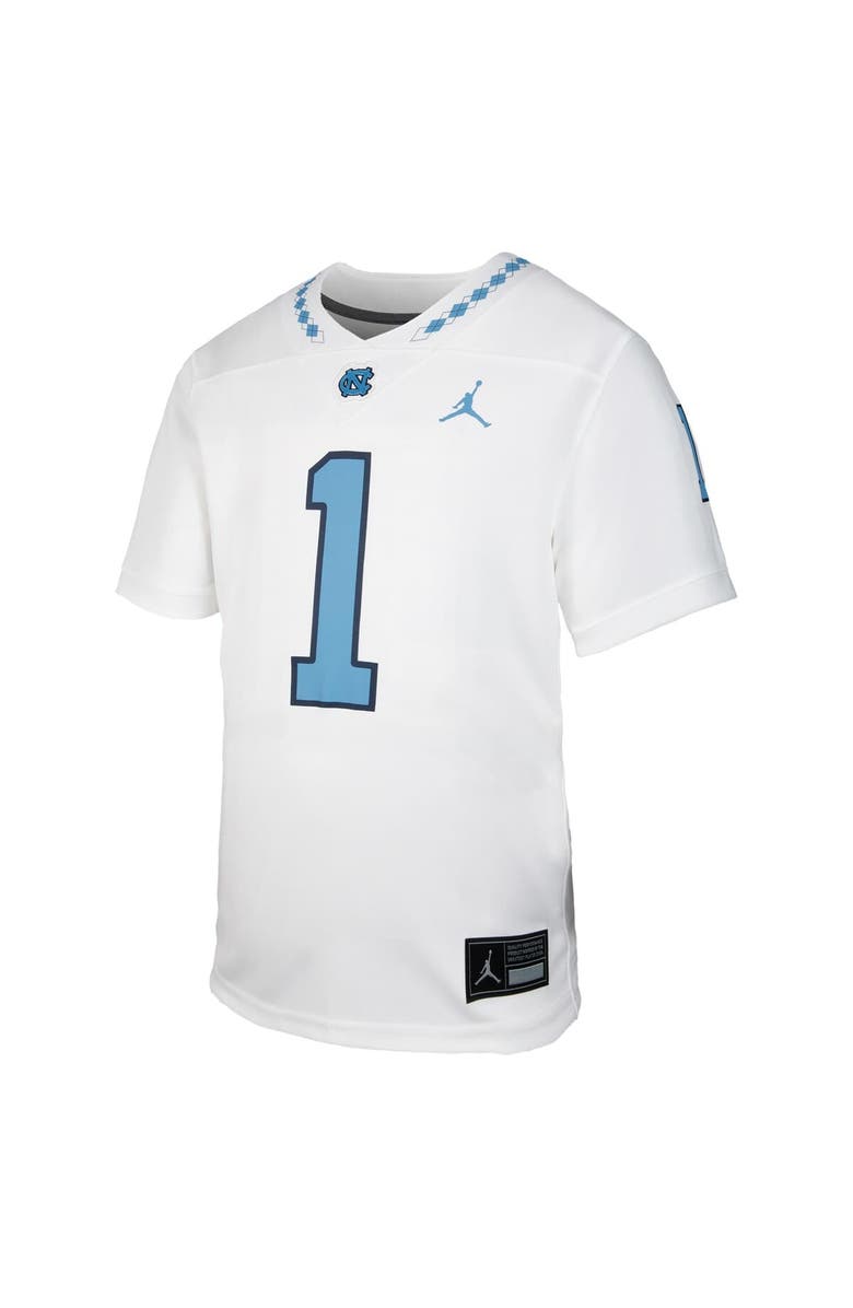 Jordan Brand Youth Jordan Brand #1 White North Carolina Tar Heels Untouchable Replica Game Jersey, Alternate, color, White