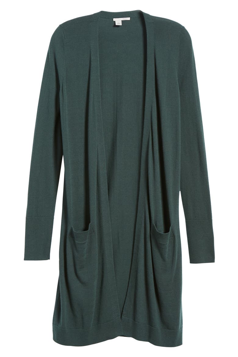 LONG CLOSURELESS CARDIGAN, Alternate, color, GREEN GABLES
