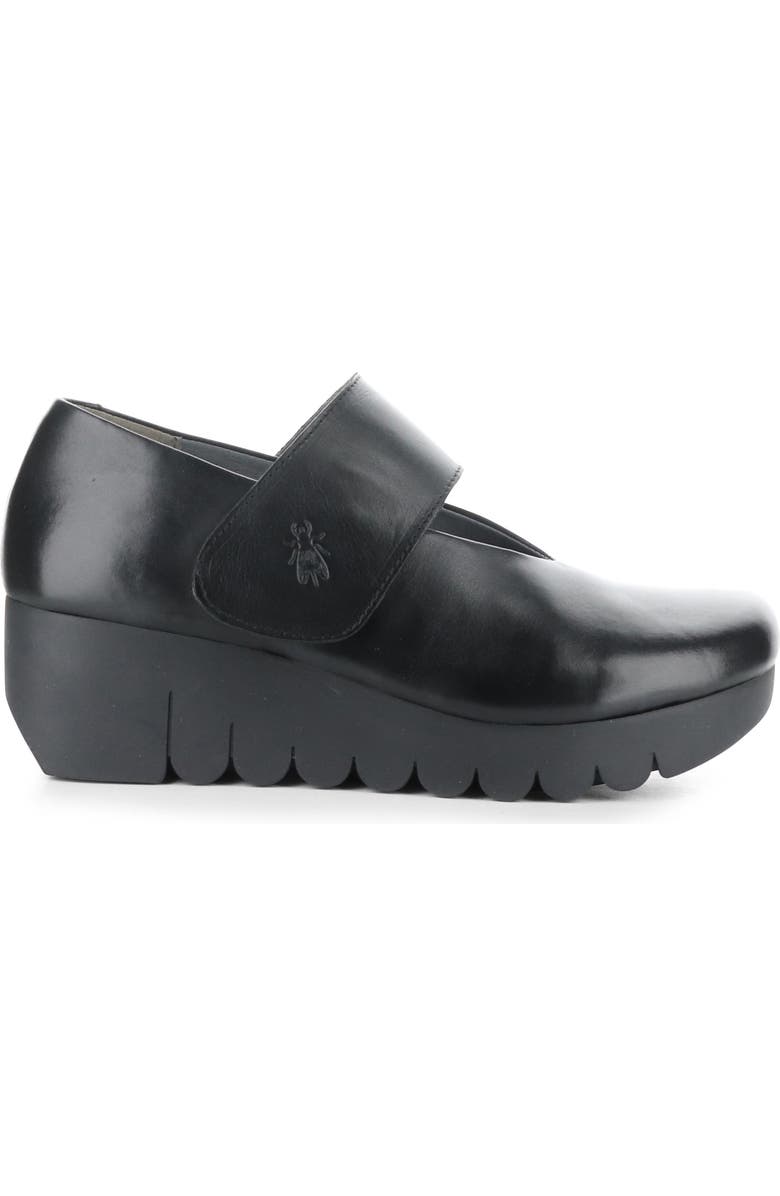 Fly London Vari Mary Jane Platform Wedge Pump, Alternate, color, Black Burn