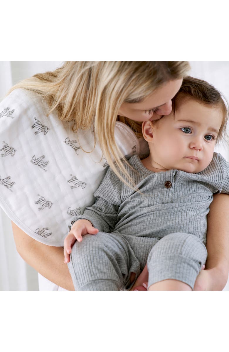 aden + anais 2-Pack Organic Cotton Burpy Bibs, Alternate, color, Animal Kingdom