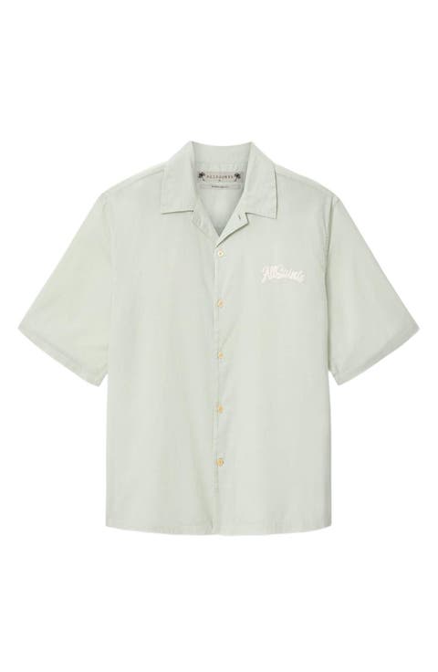 Odyssey Oversize Cotton Button-Up Camp Shirt