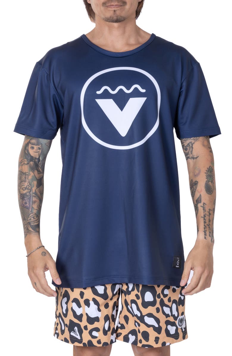 VAST Logo Aqua Terra Performance T-Shirt, Main, color, 