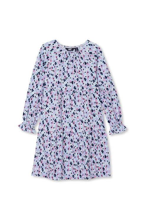 Girls Long Sleeve Tiered Knit Dress