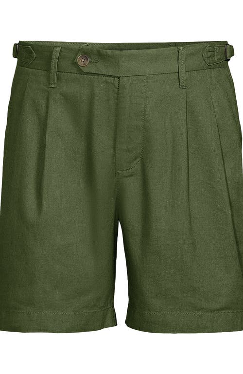 LANDS' END LANDS' END 7" LINEN COTTON RESORT SHORTS