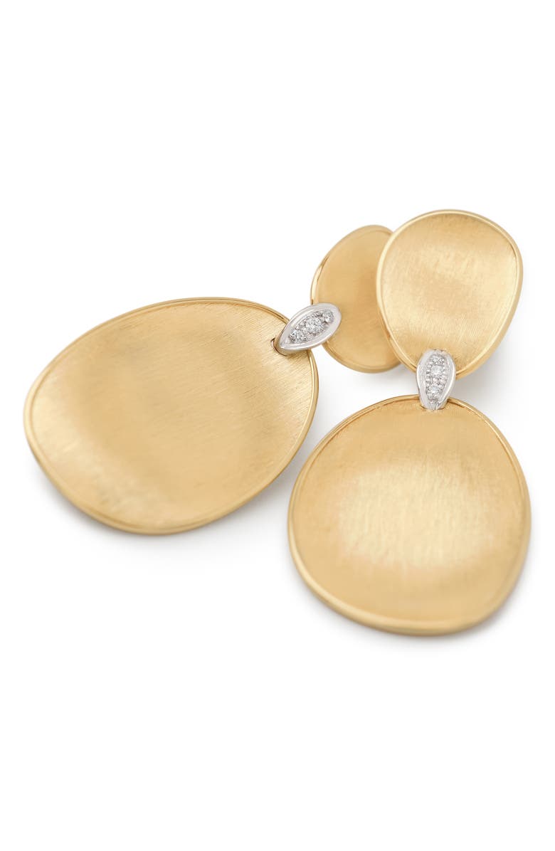Marco Bicego Lunaria Diamond Drop Earrings, Alternate, color, Yellow/White Gold