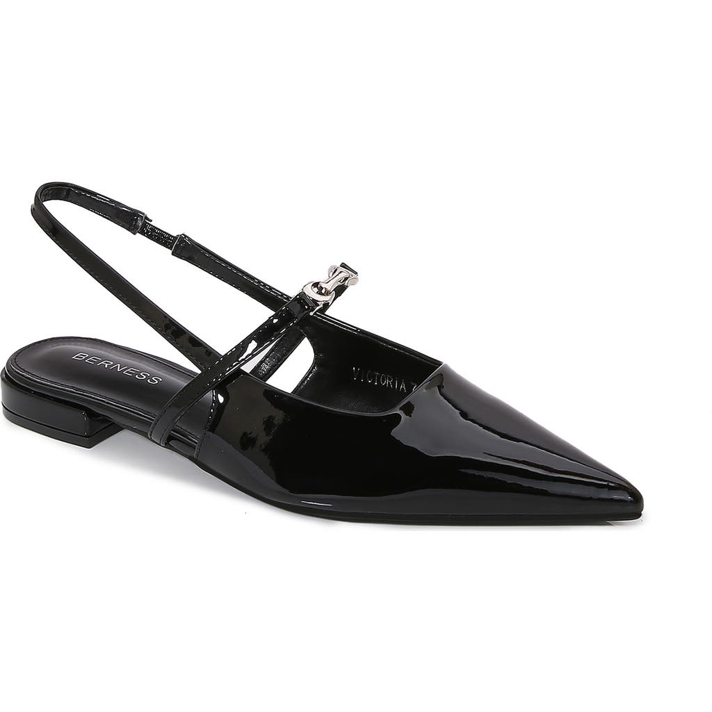 BERNESS BERNESS VICTORIA MARY JANE POINTED TOE SLINGBACK FLAT