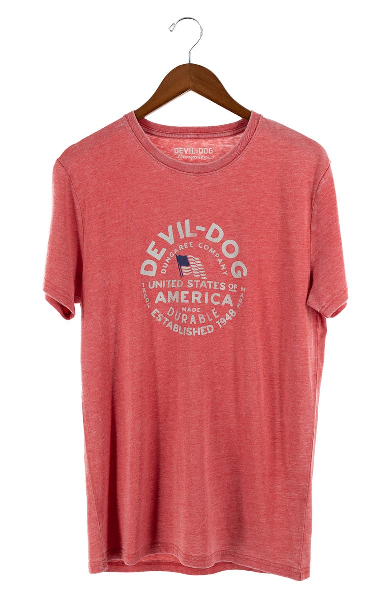 Devil-Dog Dungarees USA Stamp Graphic T-Shirt, Alternate, color, 