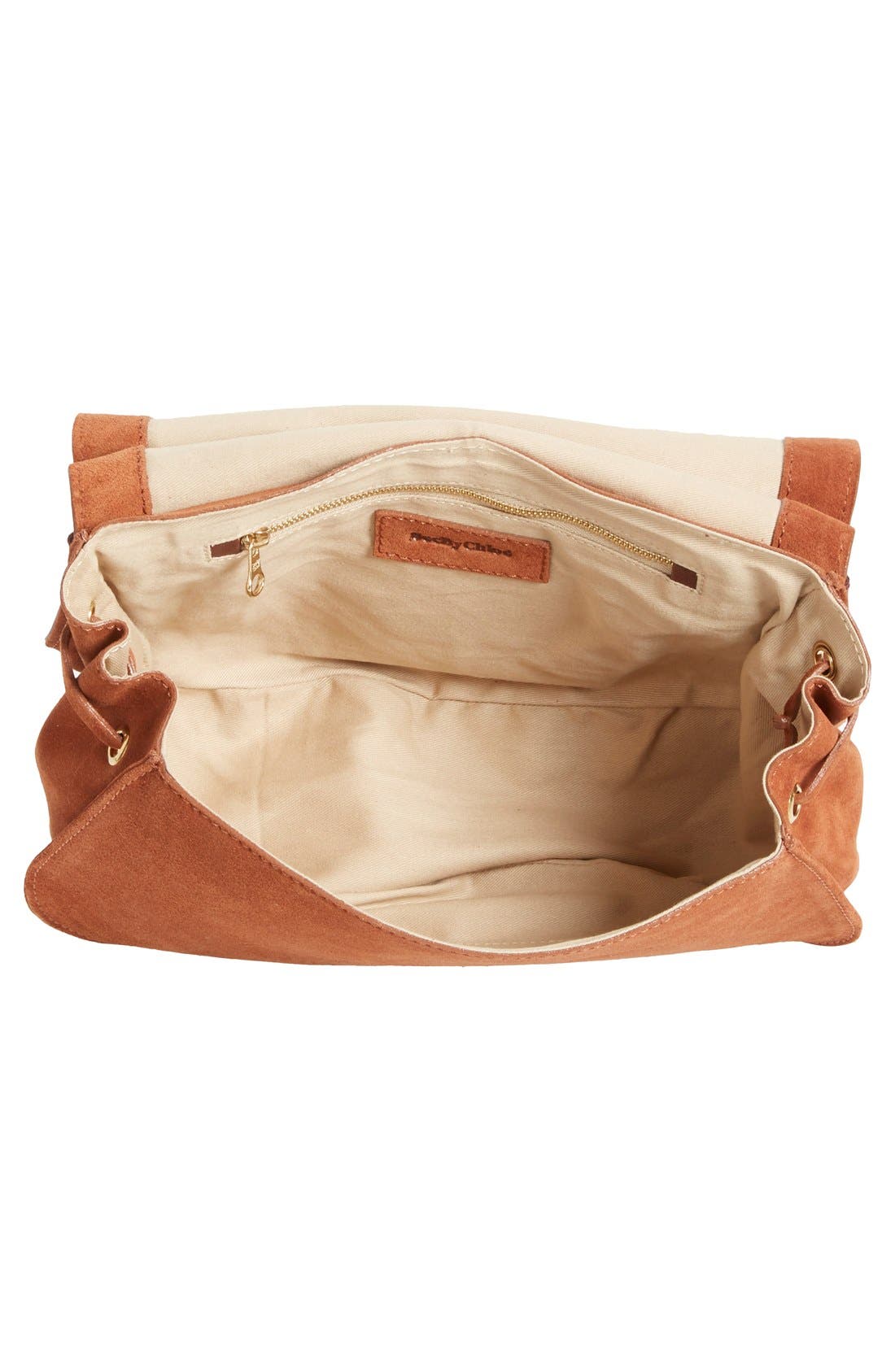 See by Chloé 'Medium Collins' Leather & Suede Messenger Bag, Alternate, color, 