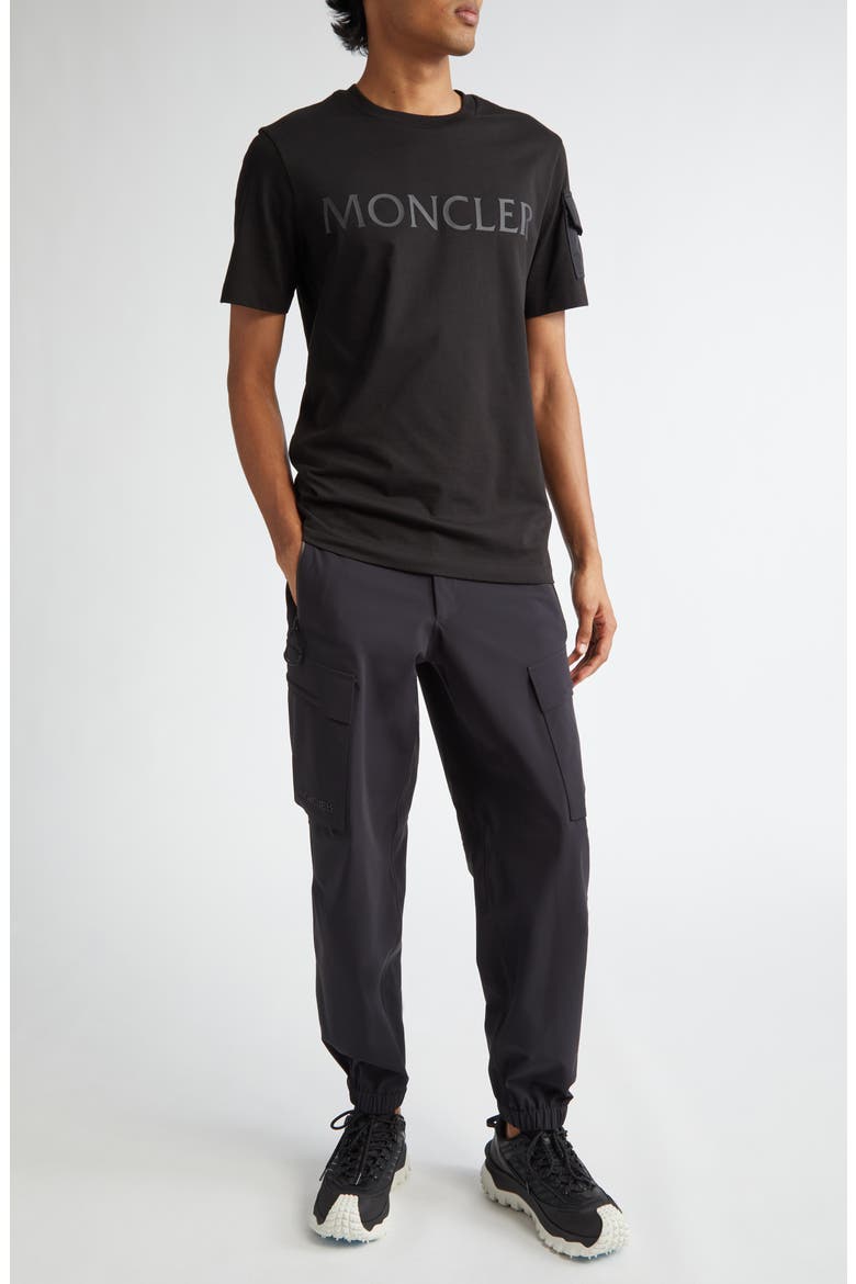 Logo Pocket Cotton T-Shirt, Alternate, color, BLACK
